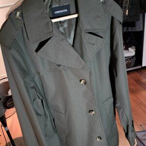 London Fog Rain Peacoat Large